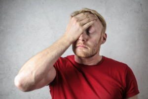 A worried person