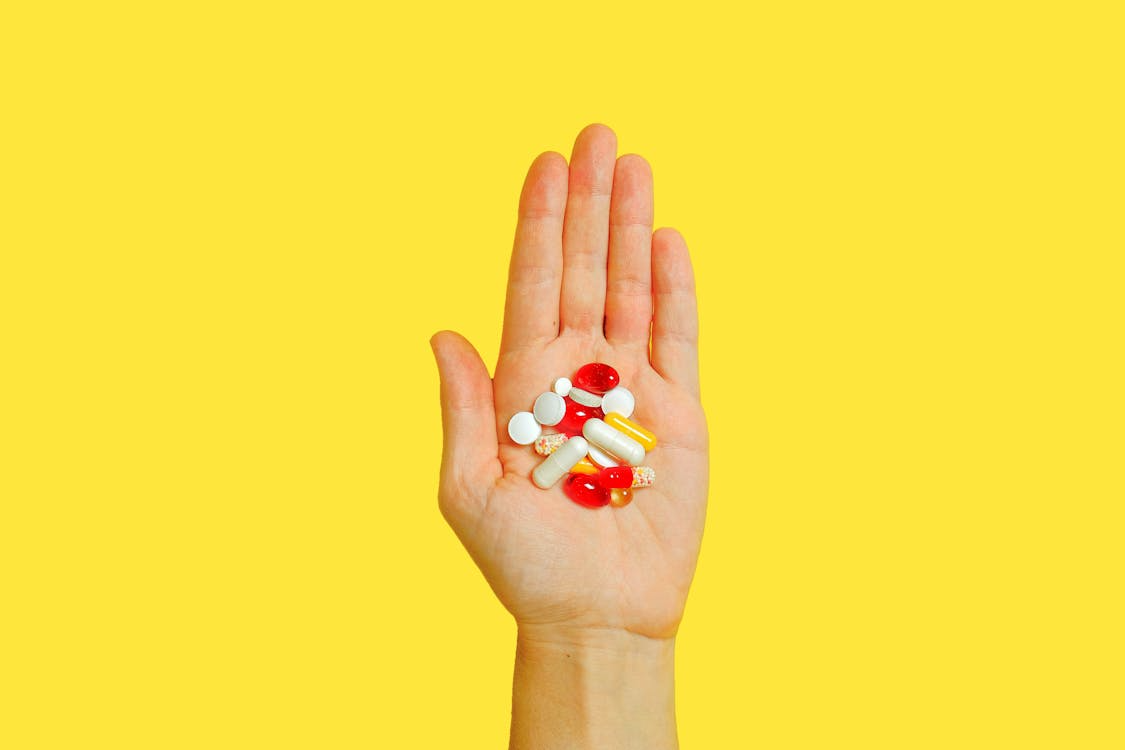 Pills on a hand