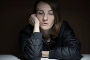 A person looking stressed