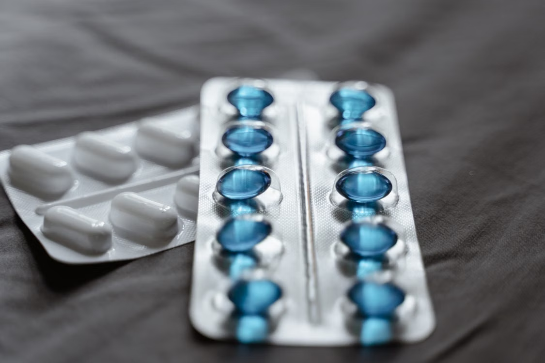Close-up shot of pills